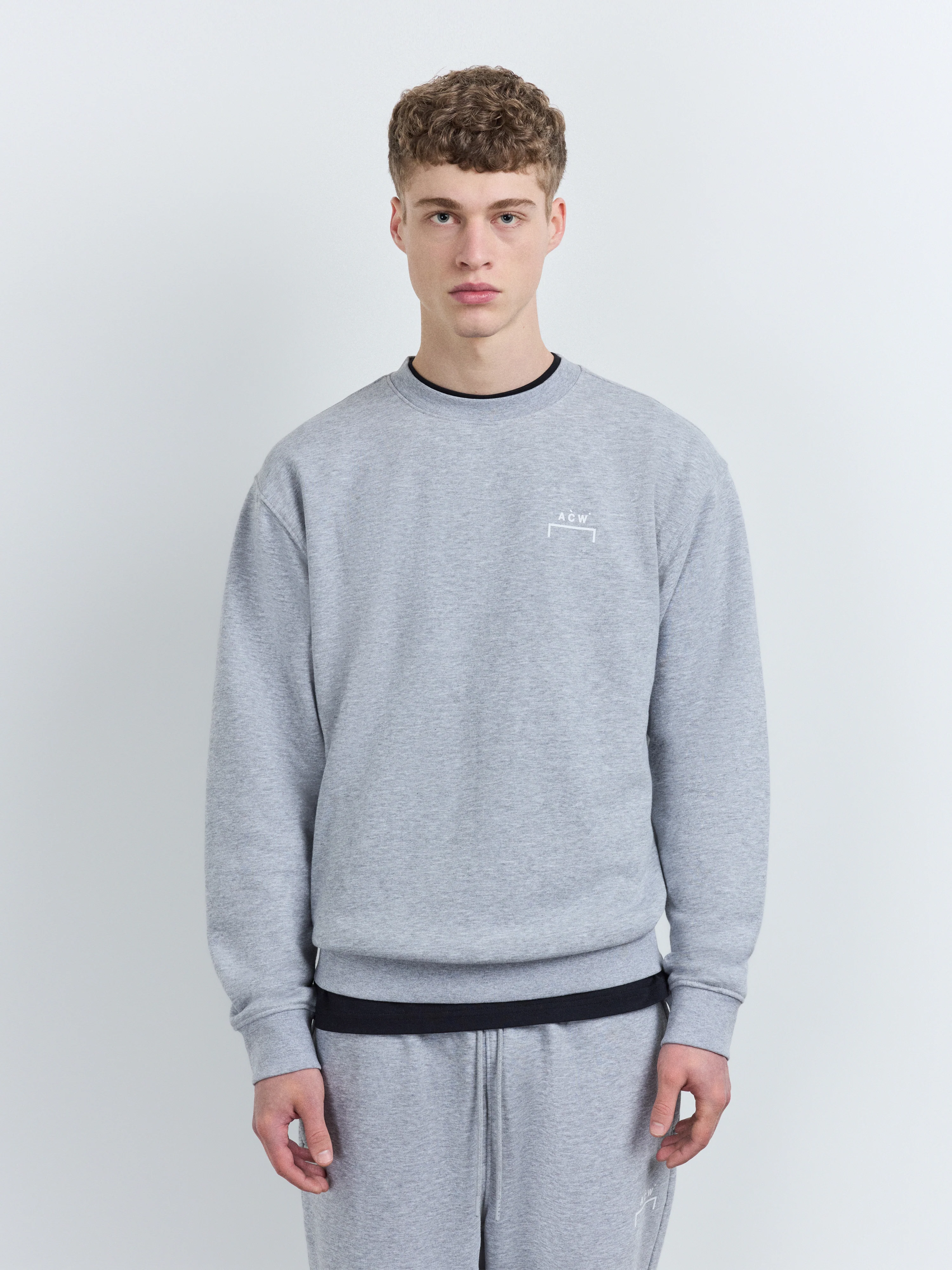 Burcham Logo Crew Grey Marl - Image 3