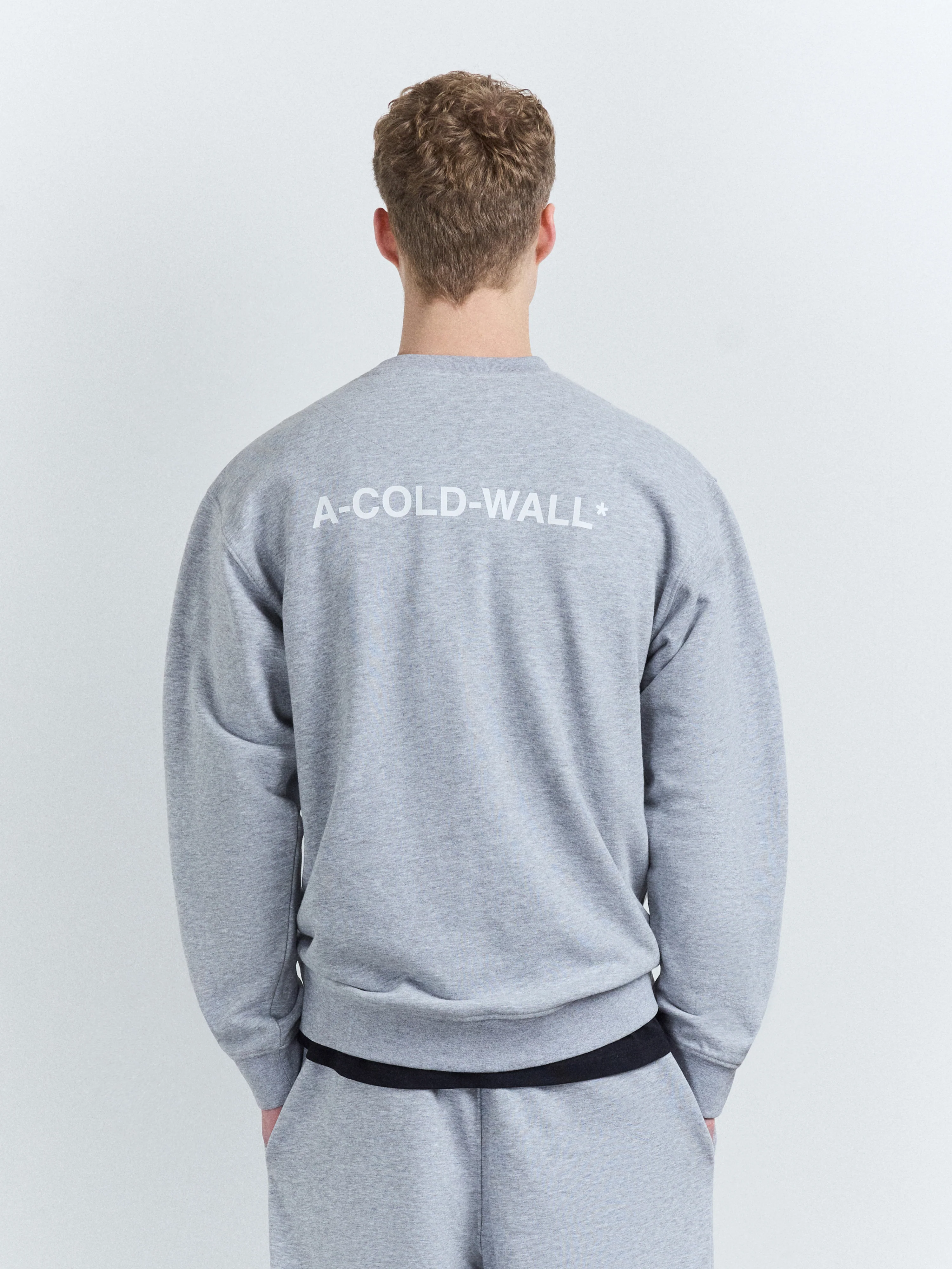 Burcham Logo Crew Grey Marl - Image 4