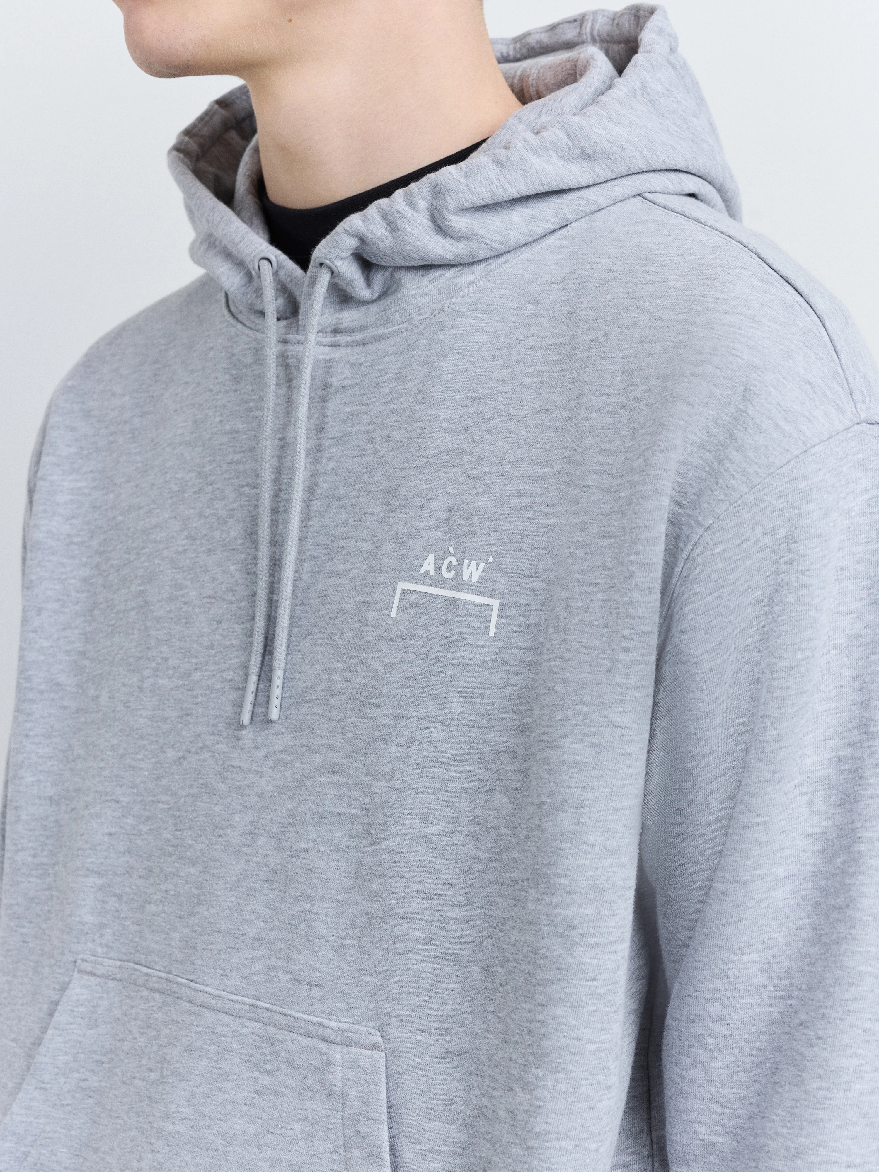 Balmore Logo Hoodie Grey Marl - Image 5