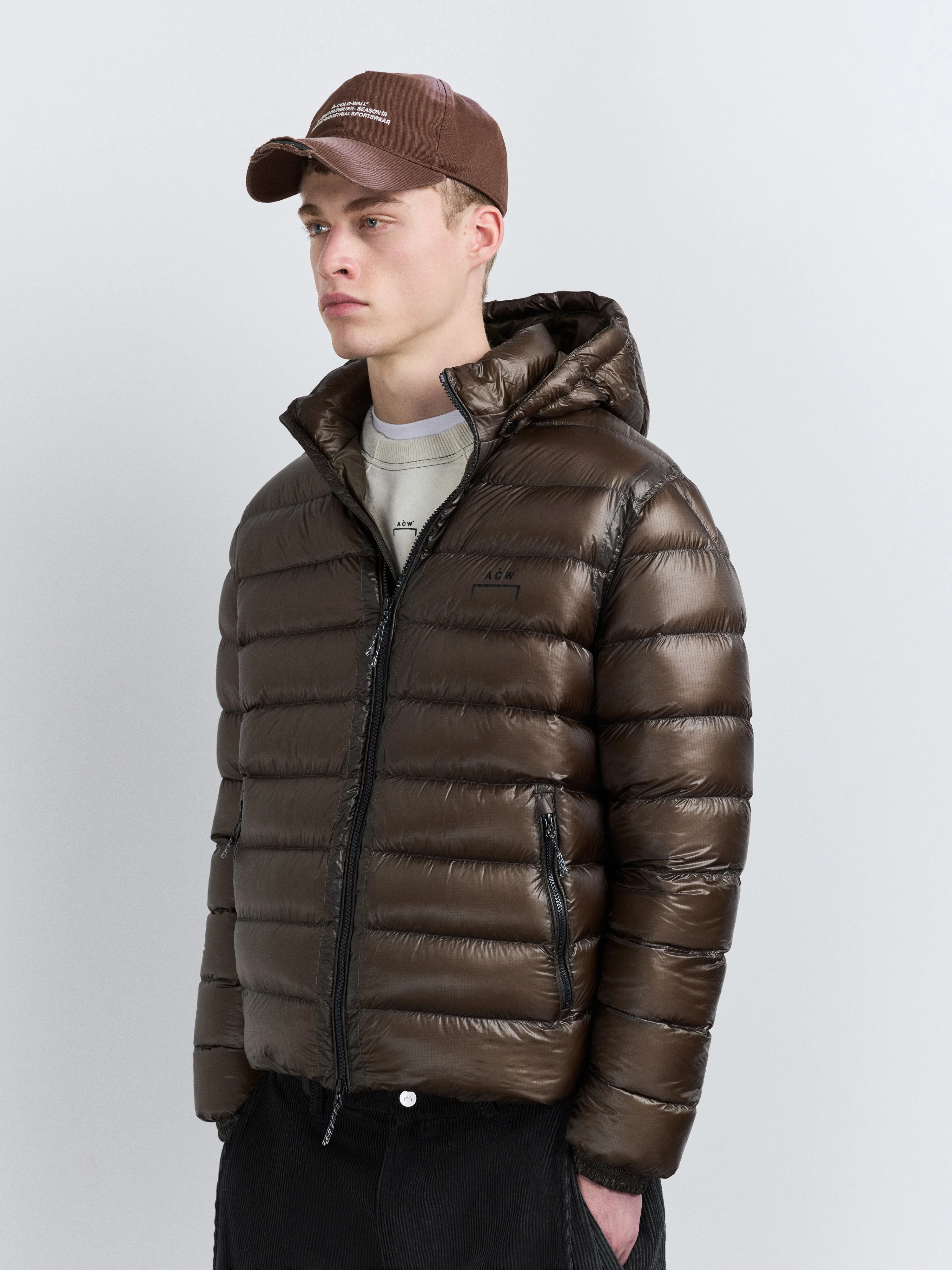 Docklands Light Down Jacket Brown - Image 8