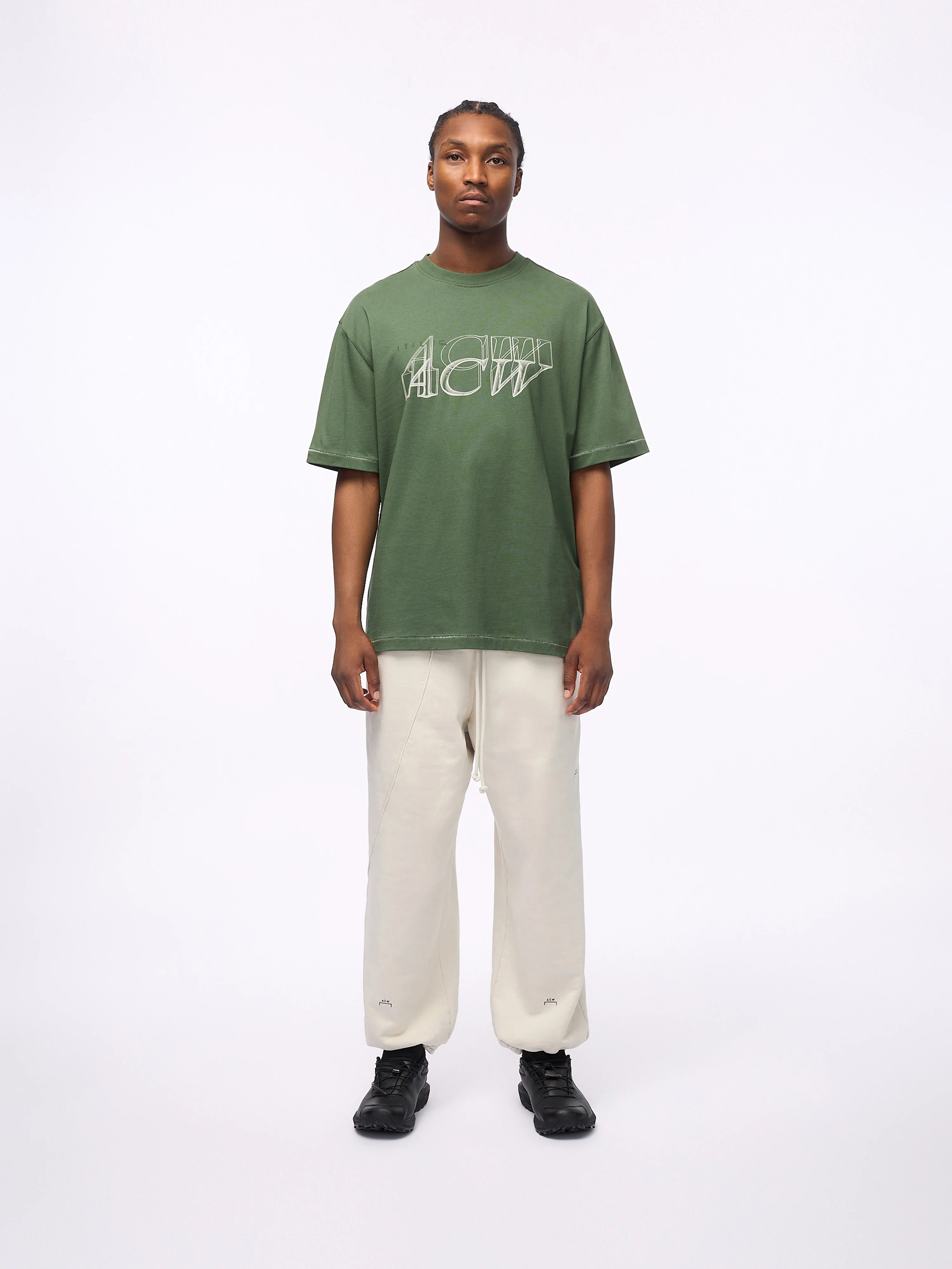 Serif T-Shirt Moss - Image 3
