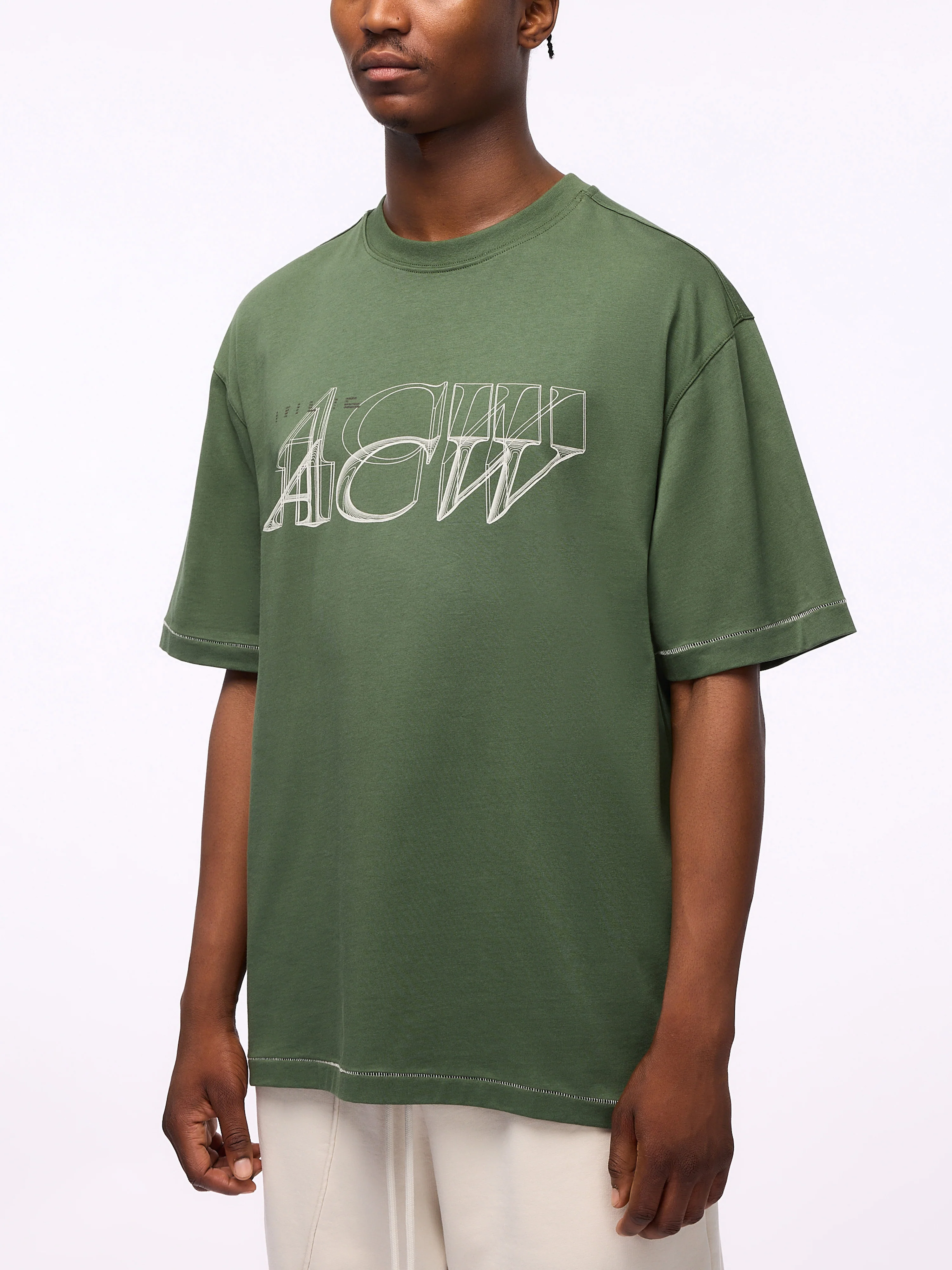 Serif T-Shirt Moss - Image 5