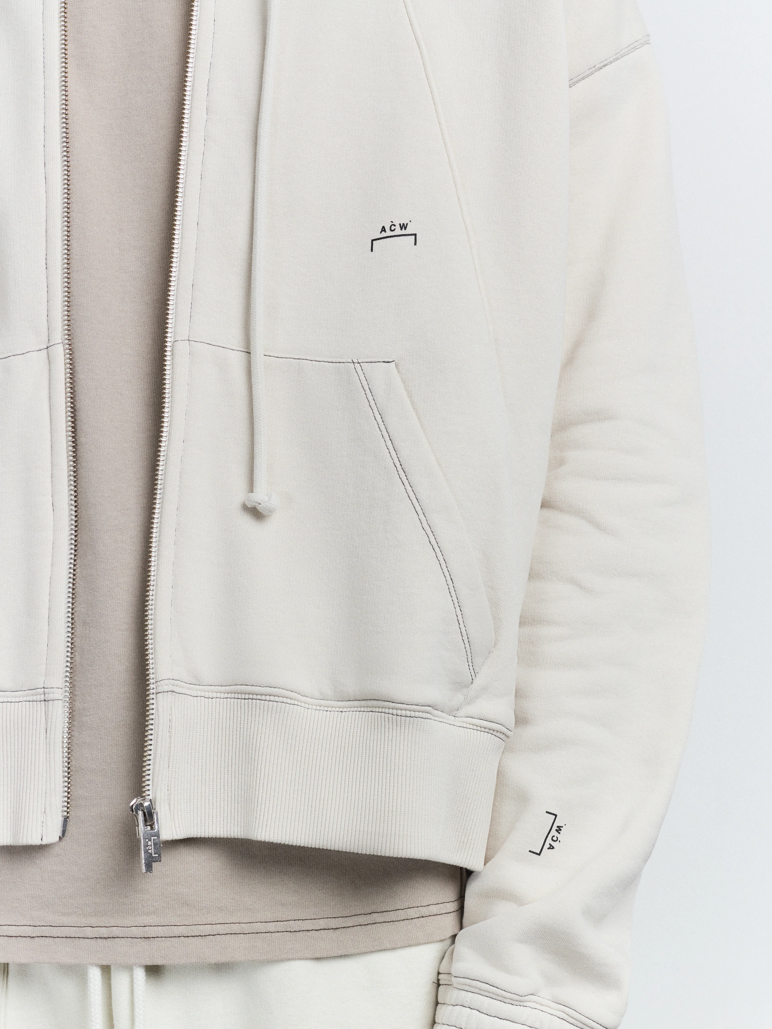 Millbank Zip Hoodie Bone - Image 7