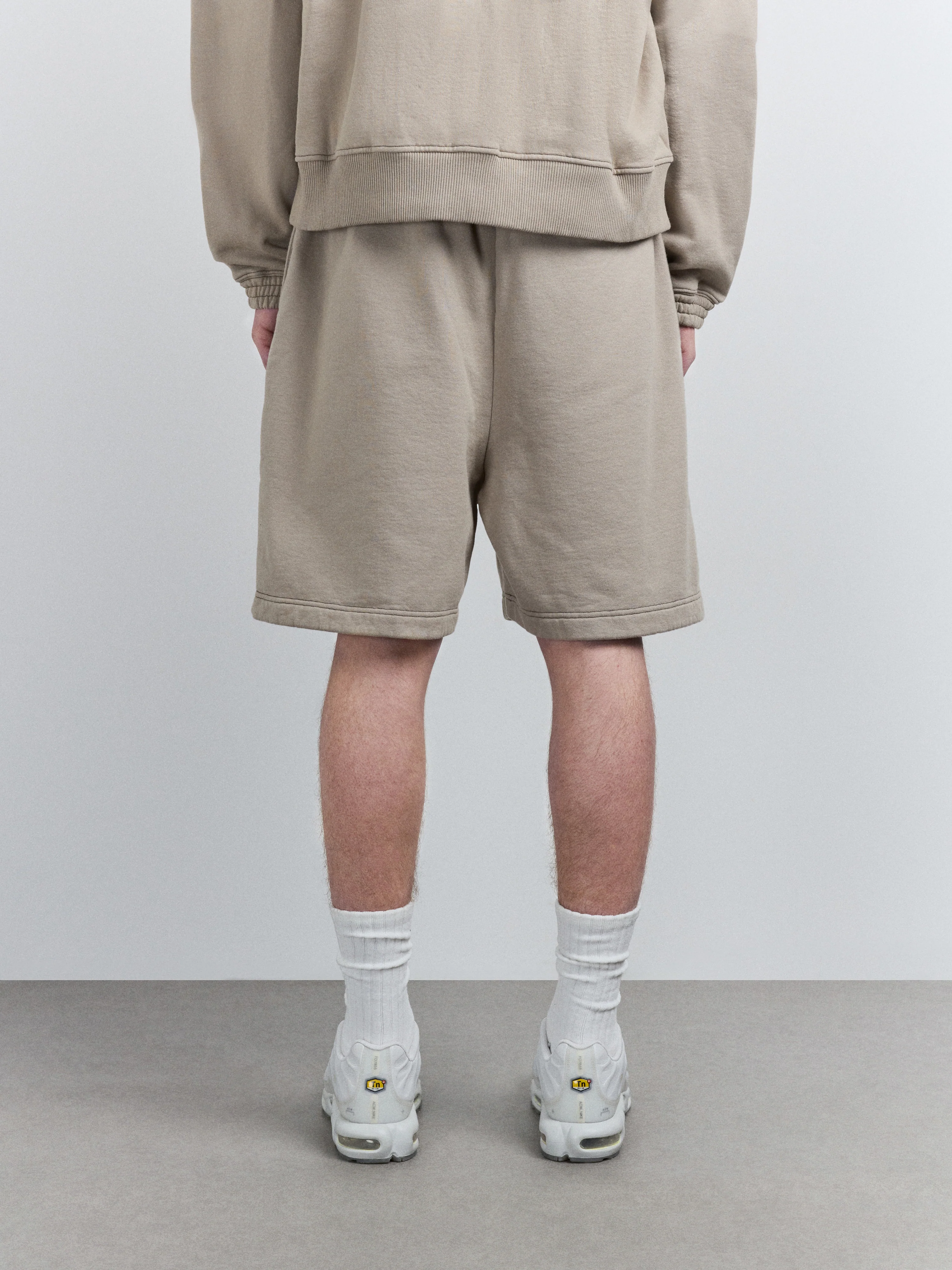 Millbank Sweat Shorts Taupe - Image 5