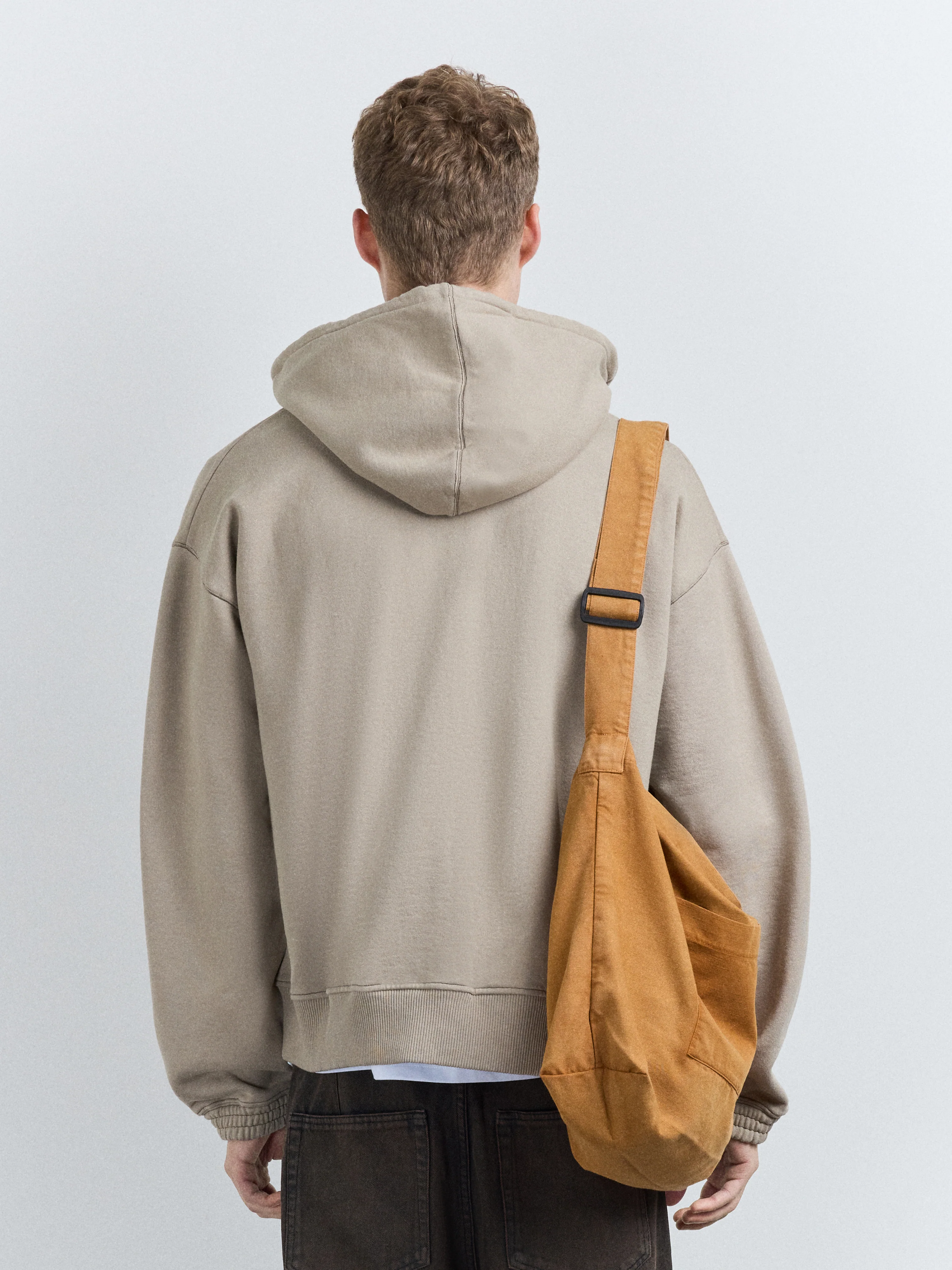 Millbank Zip Hoodie Taupe - Image 5