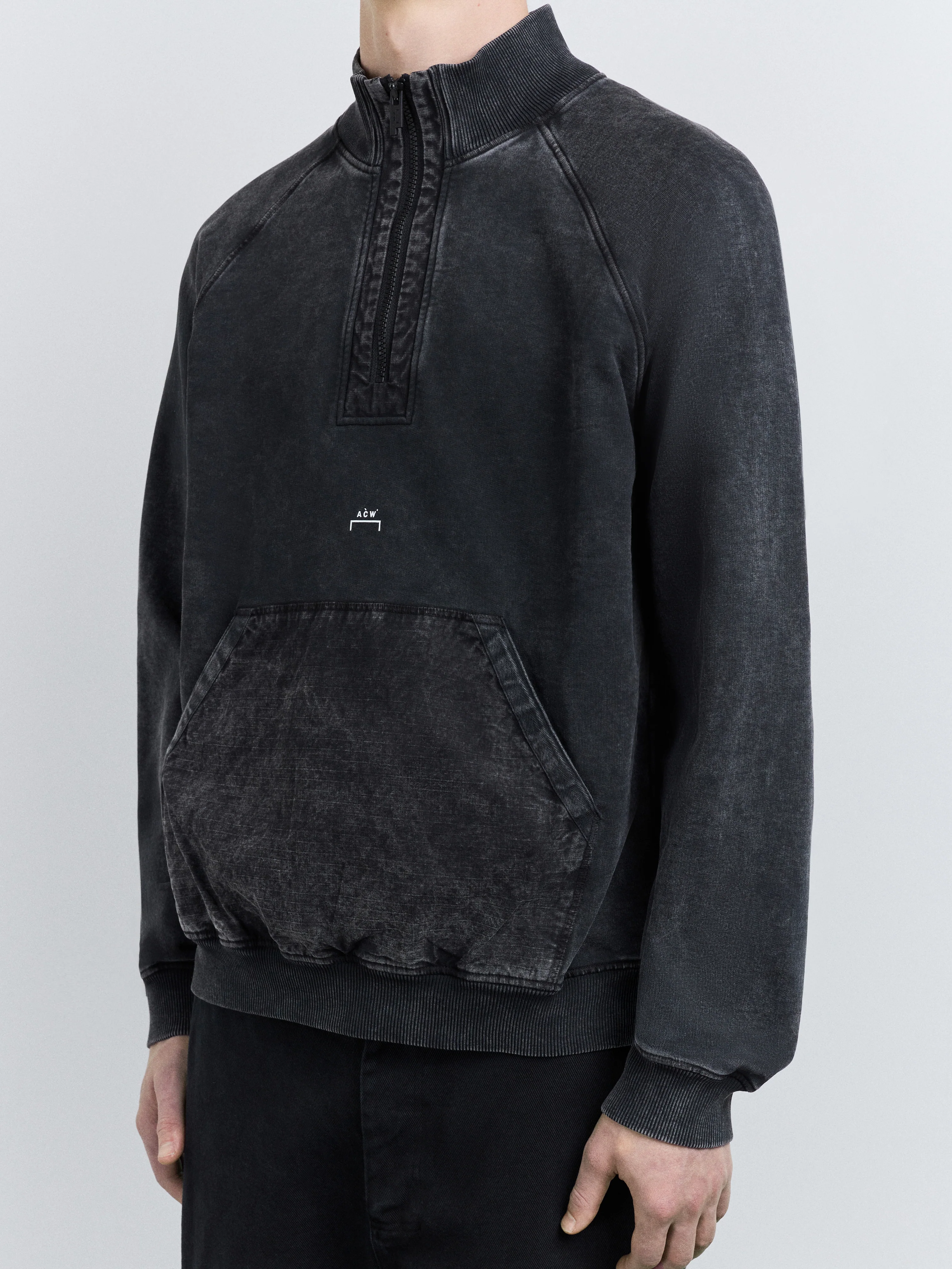 Padstow 1/4 Zip Sweatshirt Onyx - Image 6