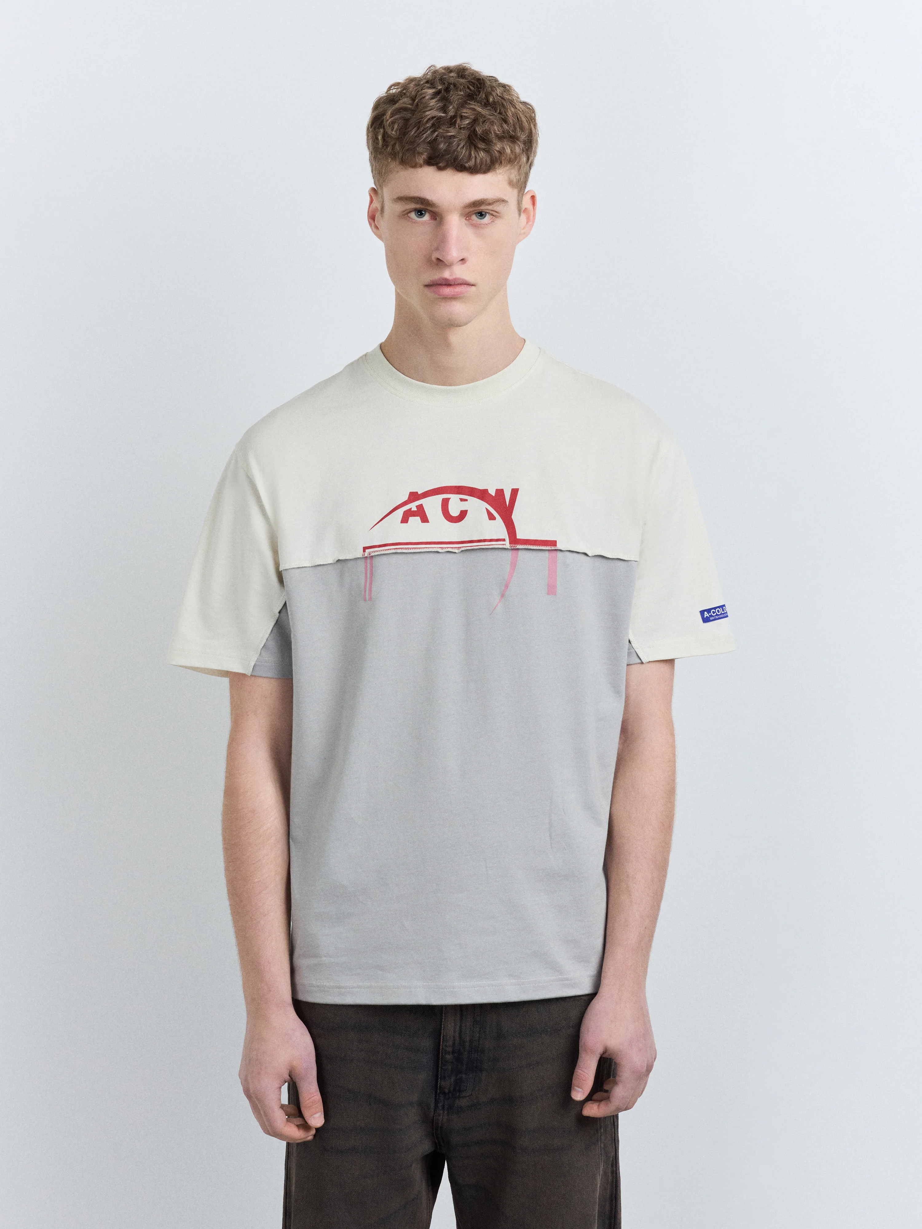 Split Logo T-Shirt Shale - Image 4