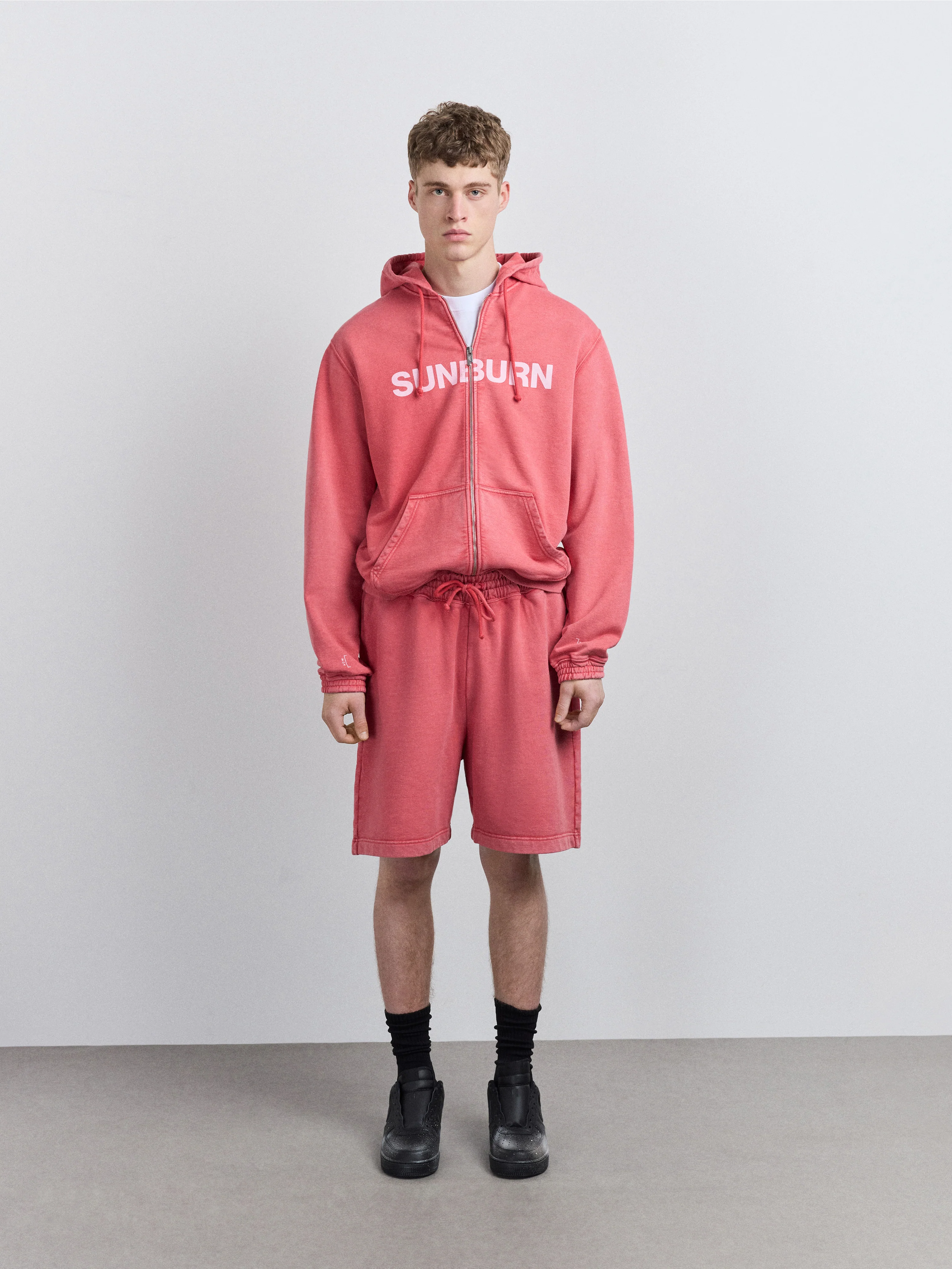 Sunburn Zip Hoodie Cardinal Red - Image 3