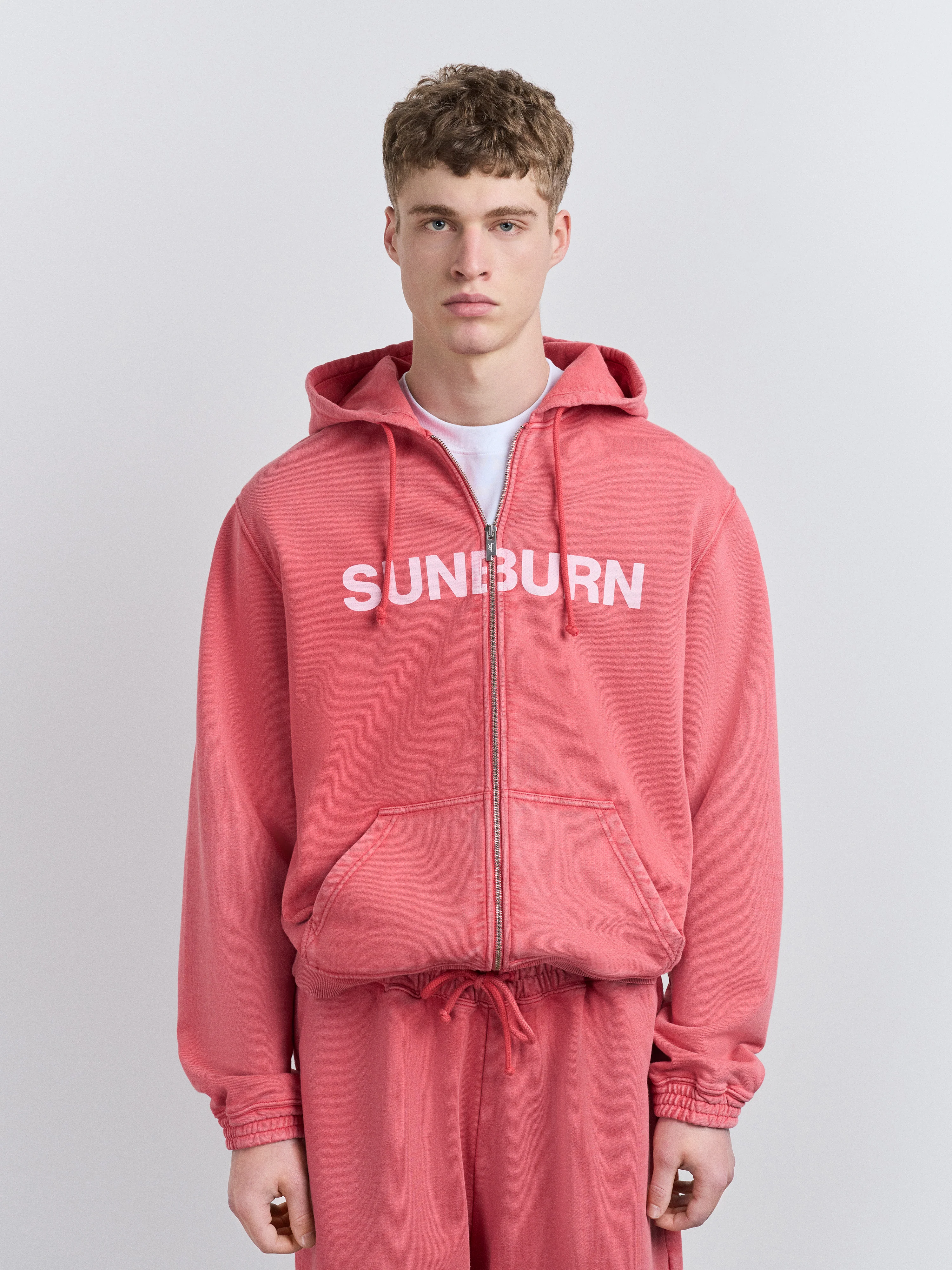 Sunburn Zip Hoodie Cardinal Red - Image 5