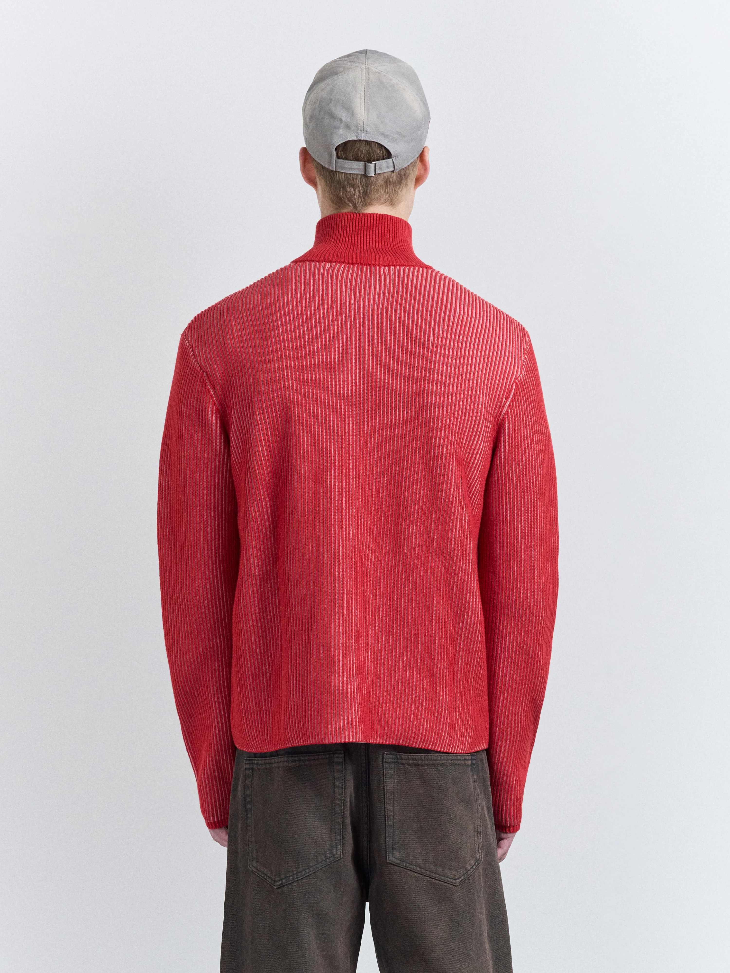Whitby Full-Zip Knit Cardinal Red - Image 5